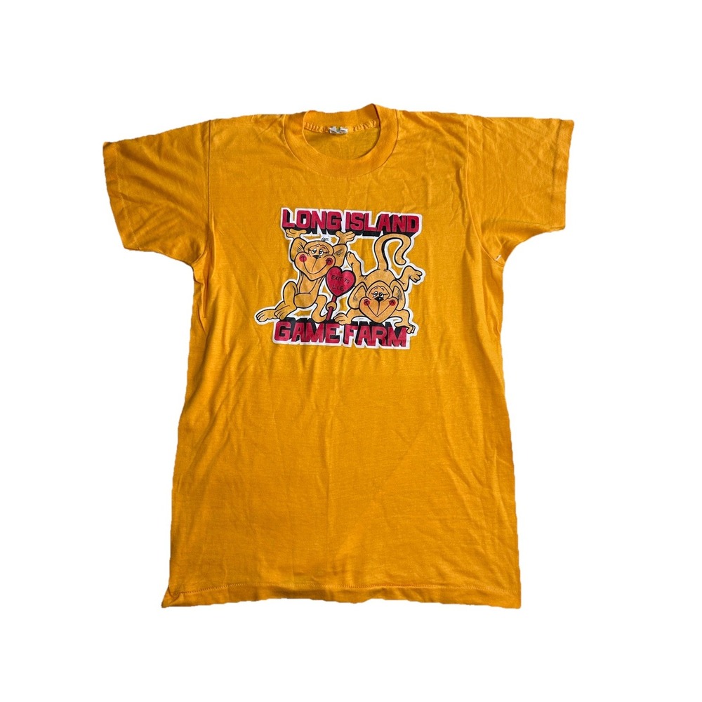 Vintage 1980s Velva Sheen Long Island Game Farm 2.5 Mile Run‎ T Shirt Marathon